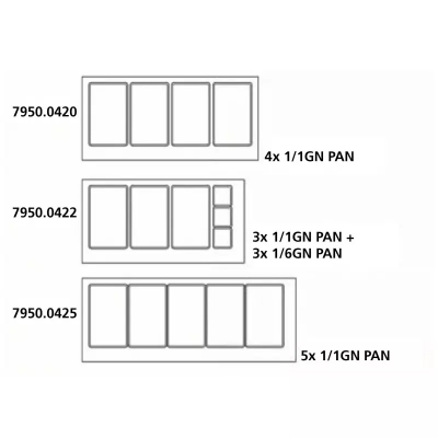 TABLE RÉFRIGÉRÉE PÂTISSERIE AVEC VERRE 2 PORTES 4x 1/1 GN RÉCIPIENT